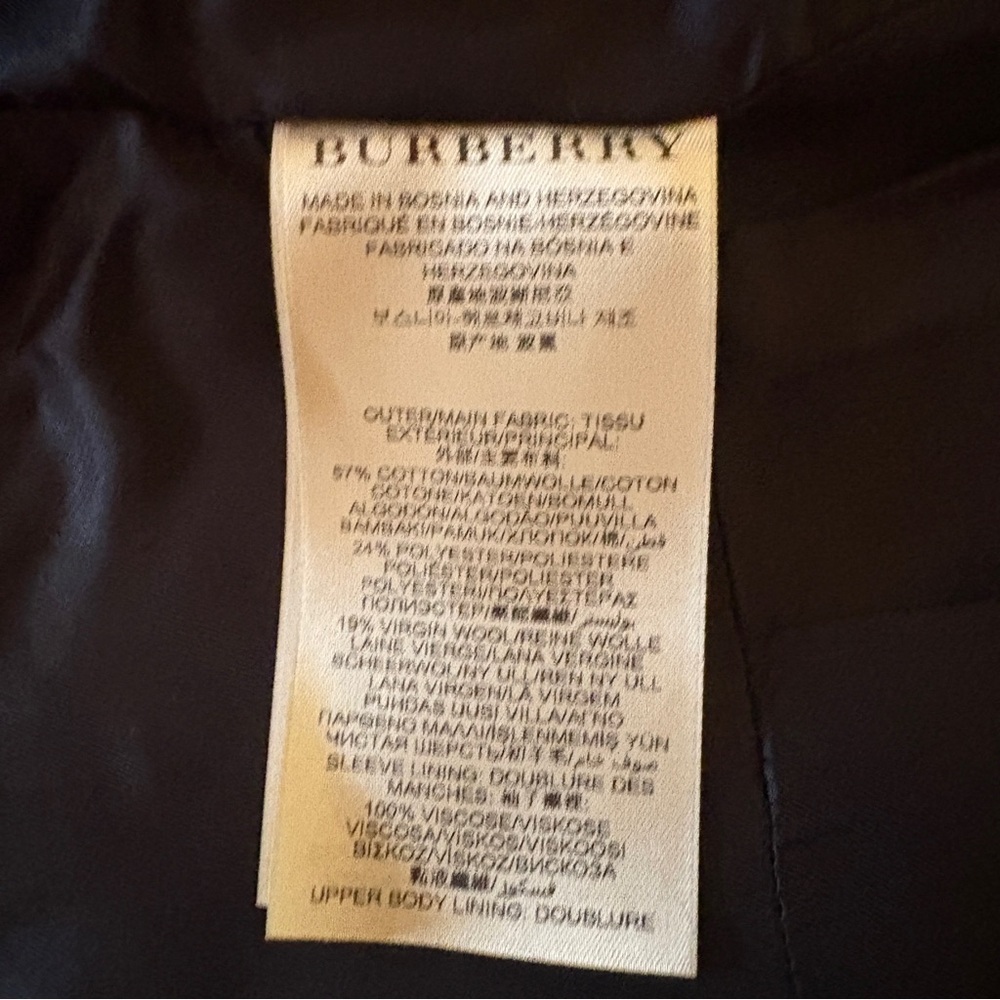 Burberry Brit Black Double-Breasted Trench Coat - Picture 15 of 16
